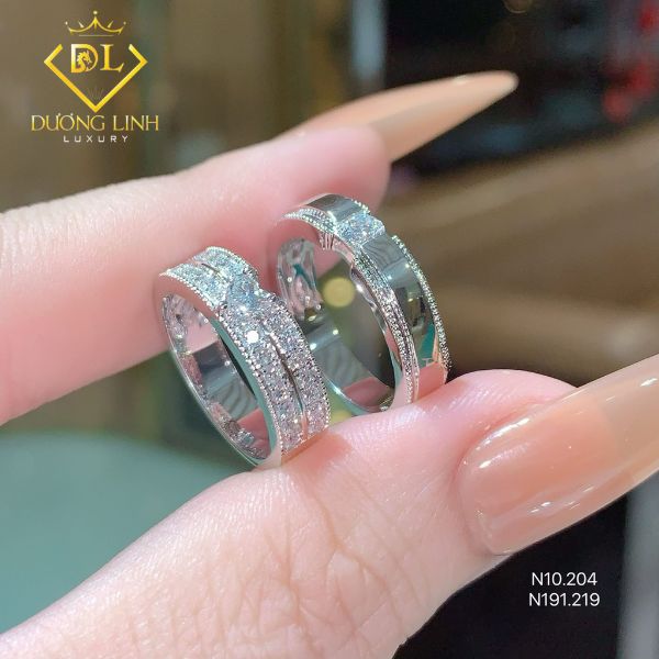 Nhẫn Cưới Cặp Kim Cương – N10.204